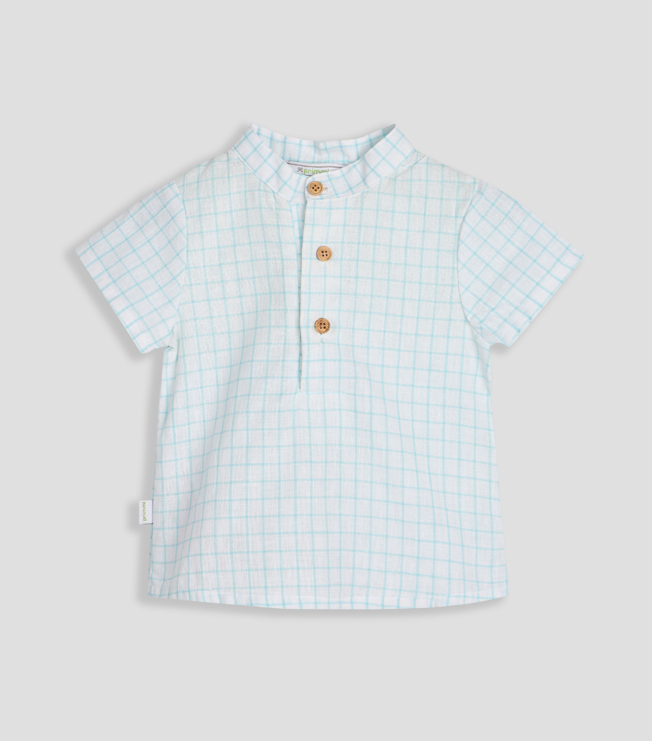 Camisa a cuadros manga corta Bebé
